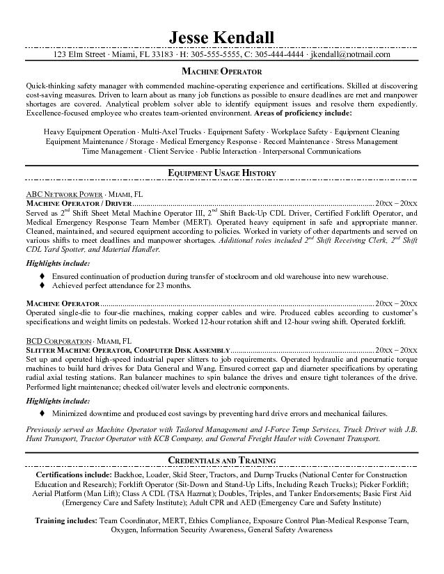 Owner operator sample resume